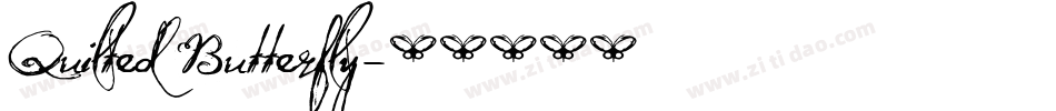 Quilted Butterfly字体转换